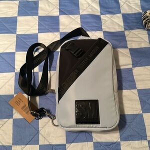 Light blue & black Steve Madden cross body